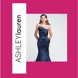Ashley Lauren Navy Blue Gown​